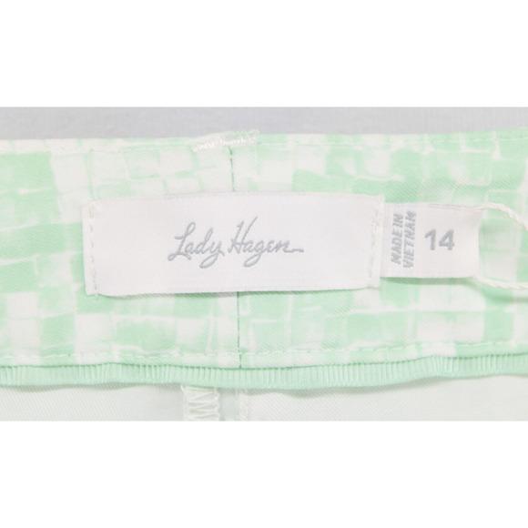 Lady Hogan Women's Golf Shorts Lightweight Bermuda Long Quick Dry Mint Sz 14 NEW - Picture 3 of 4